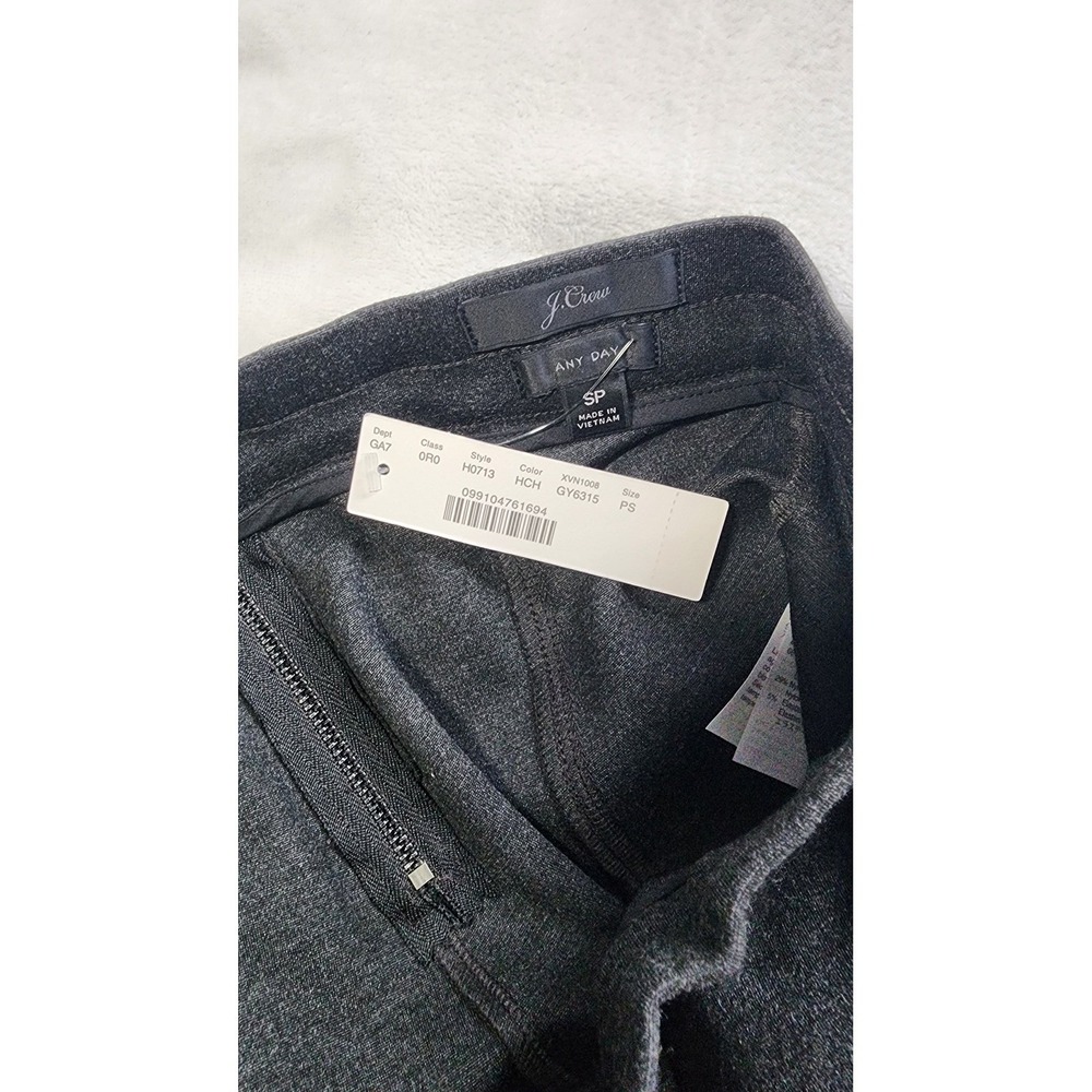 NWT J.Crew Any Day Petite Small Gray Slim Career Pants‎ Office Work Trousers PS - Picture 7 of 12